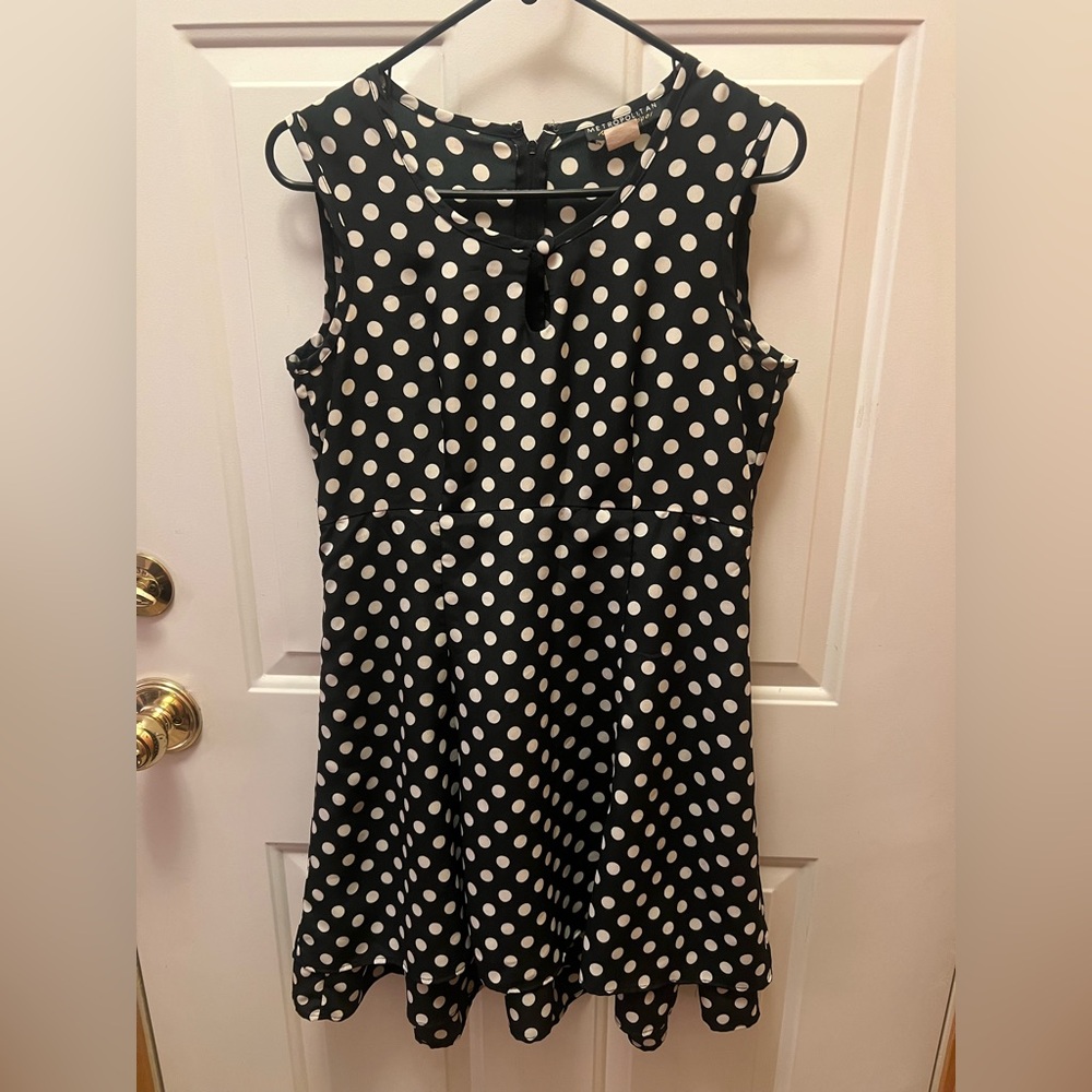 Polka Dot Sleeveless Dress